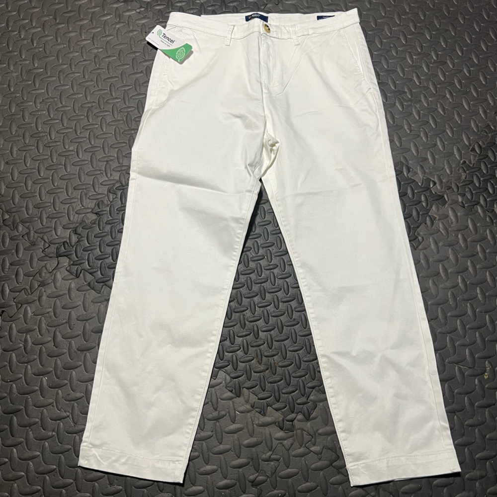 Nautica White Boyfriend Jeans with Textured Fabric